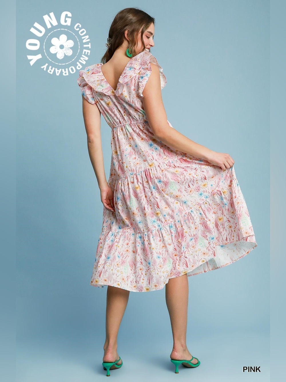 Umgee Watercolor Fun Dress - Picture 4 of 4
